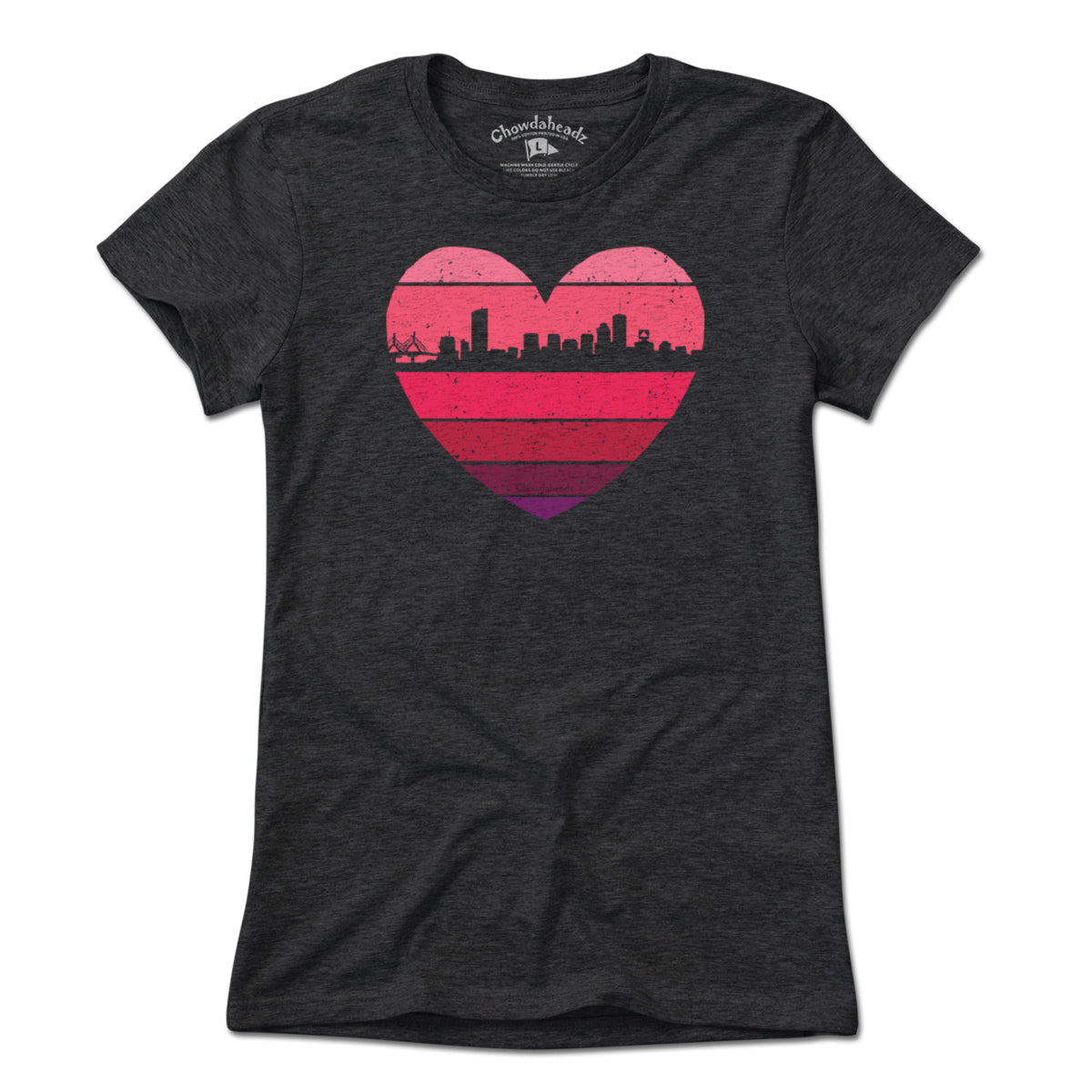 Boston Heart Retro Skyline T-Shirt product image 8