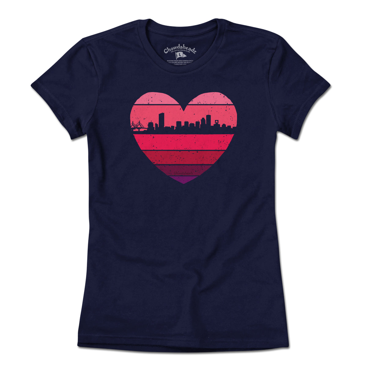 Boston Heart Retro Skyline T-Shirt product image 4