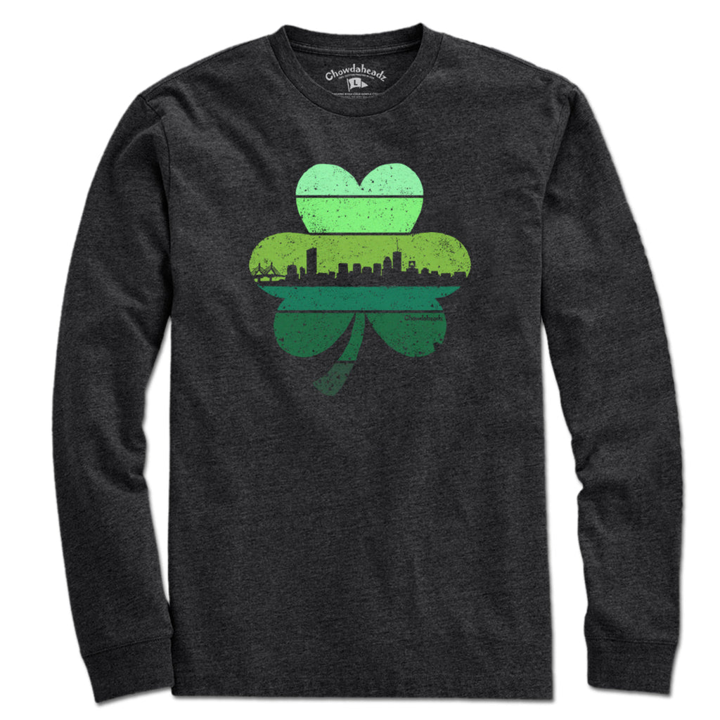 Boston Shamrock Retro Skyline T-Shirt product image 3