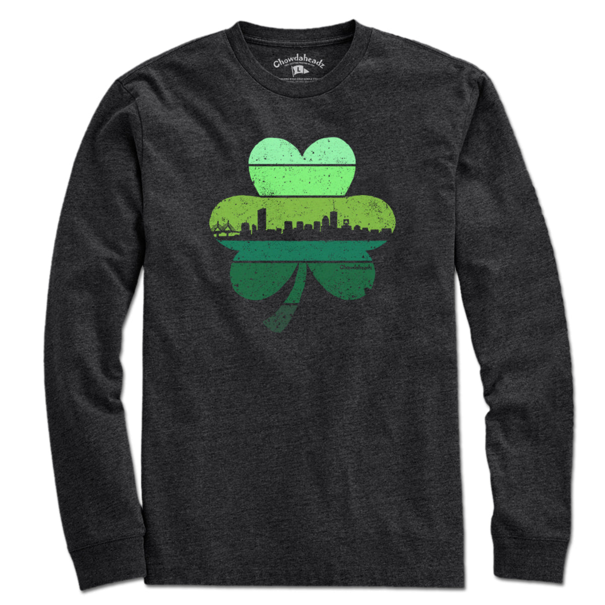 Boston Shamrock Retro Skyline T-Shirt product image 3