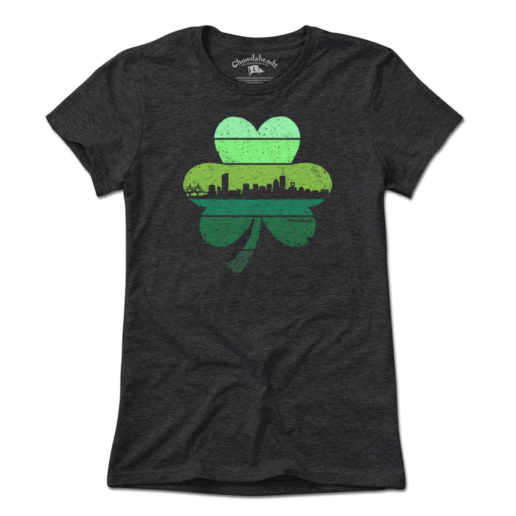 Boston Shamrock Retro Skyline T-Shirt product image 4