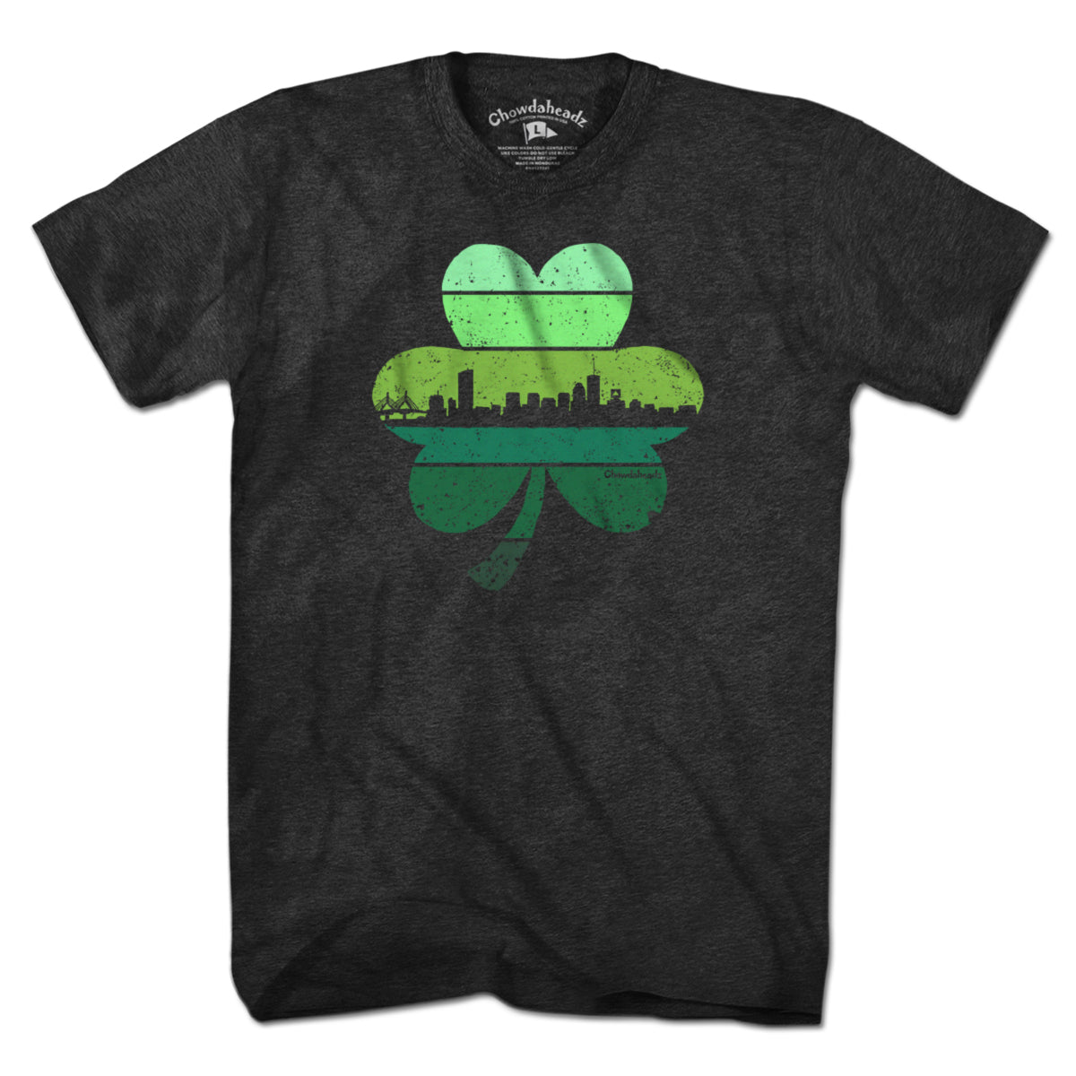 Boston Shamrock Retro Skyline T-Shirt product image 1