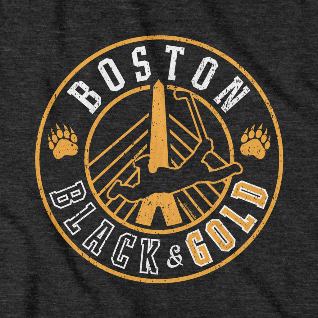 Boston Black & Gold Hockey Seal T-Shirt product image 2
