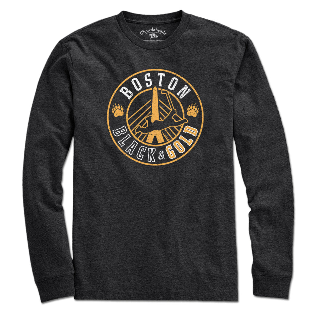 Boston Black & Gold Hockey Seal T-Shirt product image 3