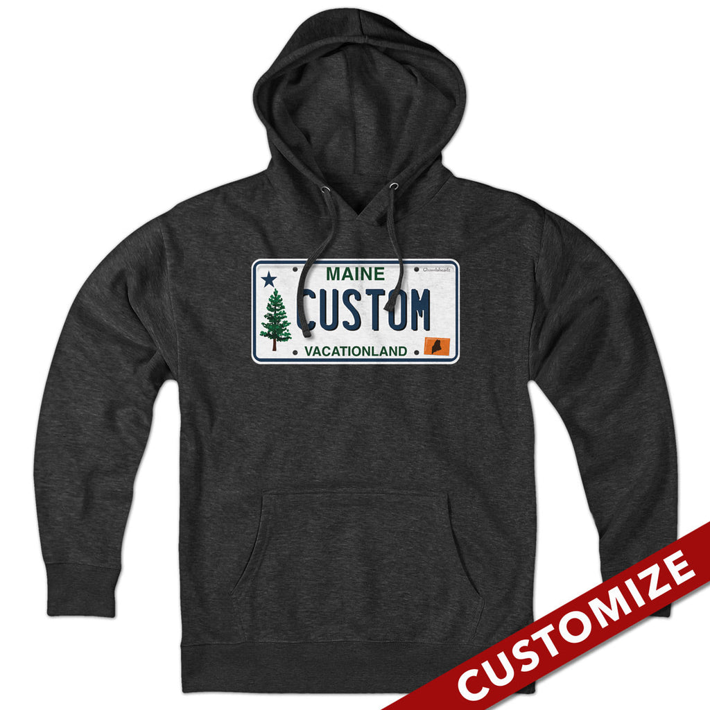 Custom Maine License Plate Hoodie product image 1