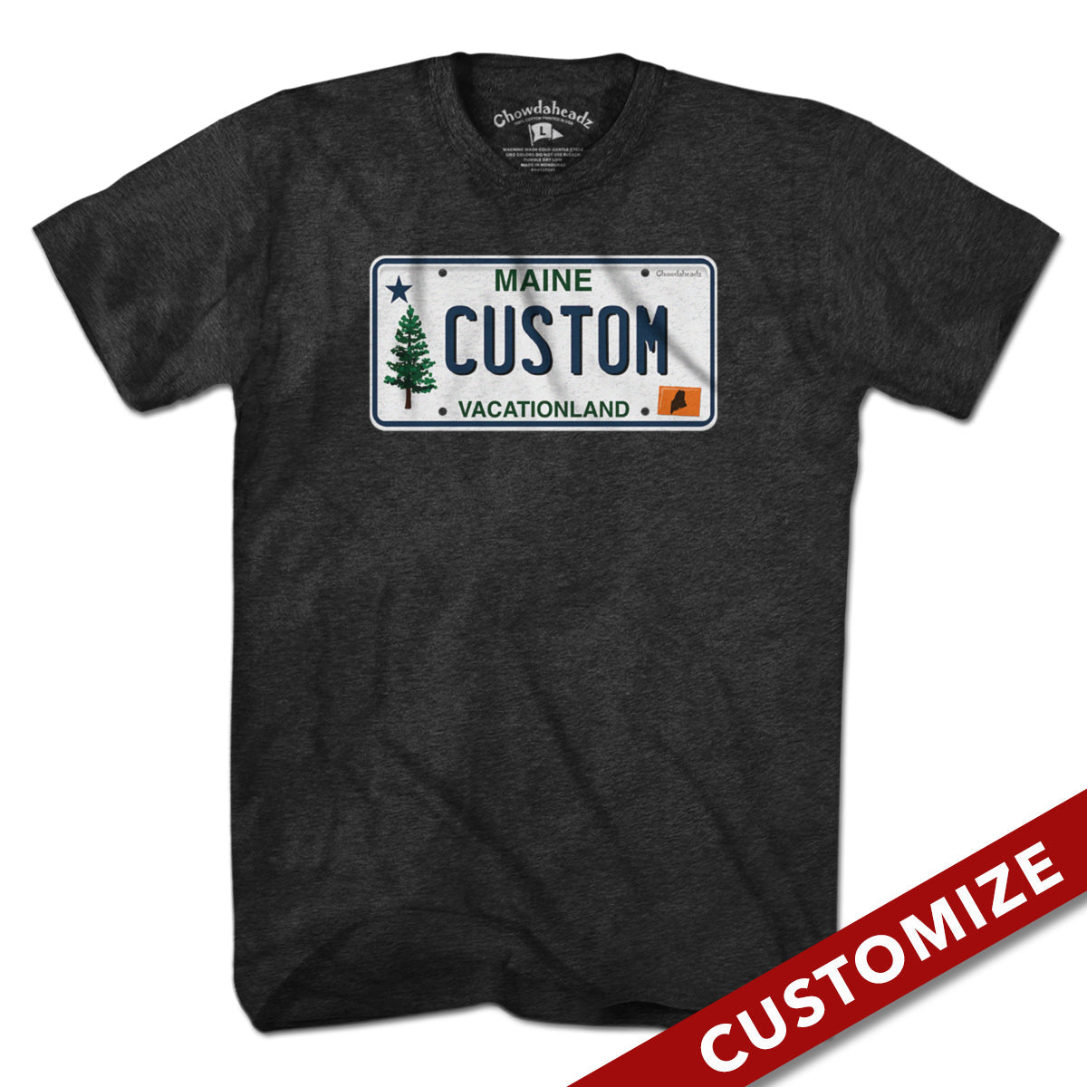 Custom Maine License Plate T-Shirt product image 1