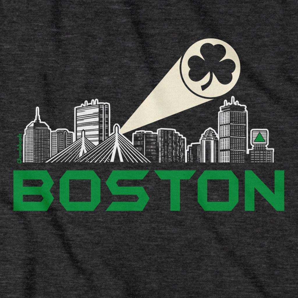 Boston Skyline Shamrock Signal T-Shirt product image 2