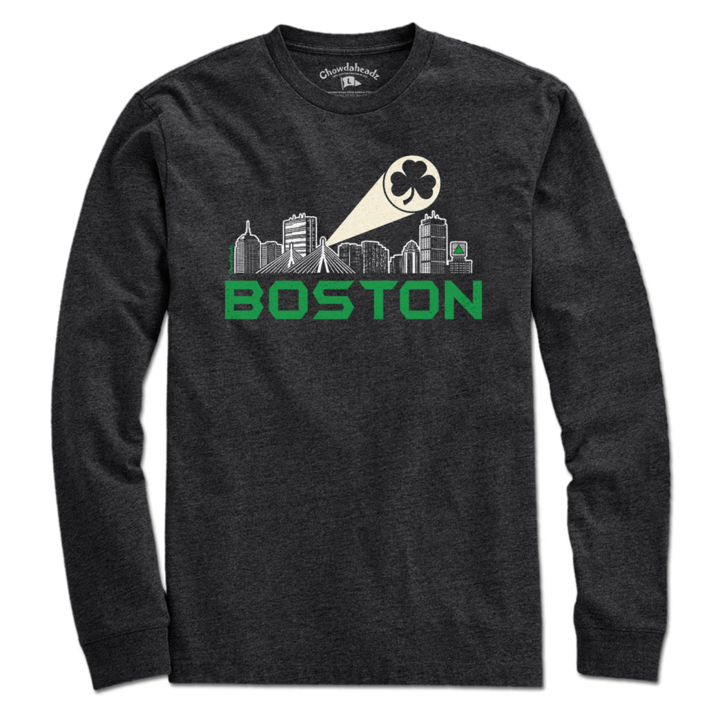 Boston Skyline Shamrock Signal T-Shirt product image 3