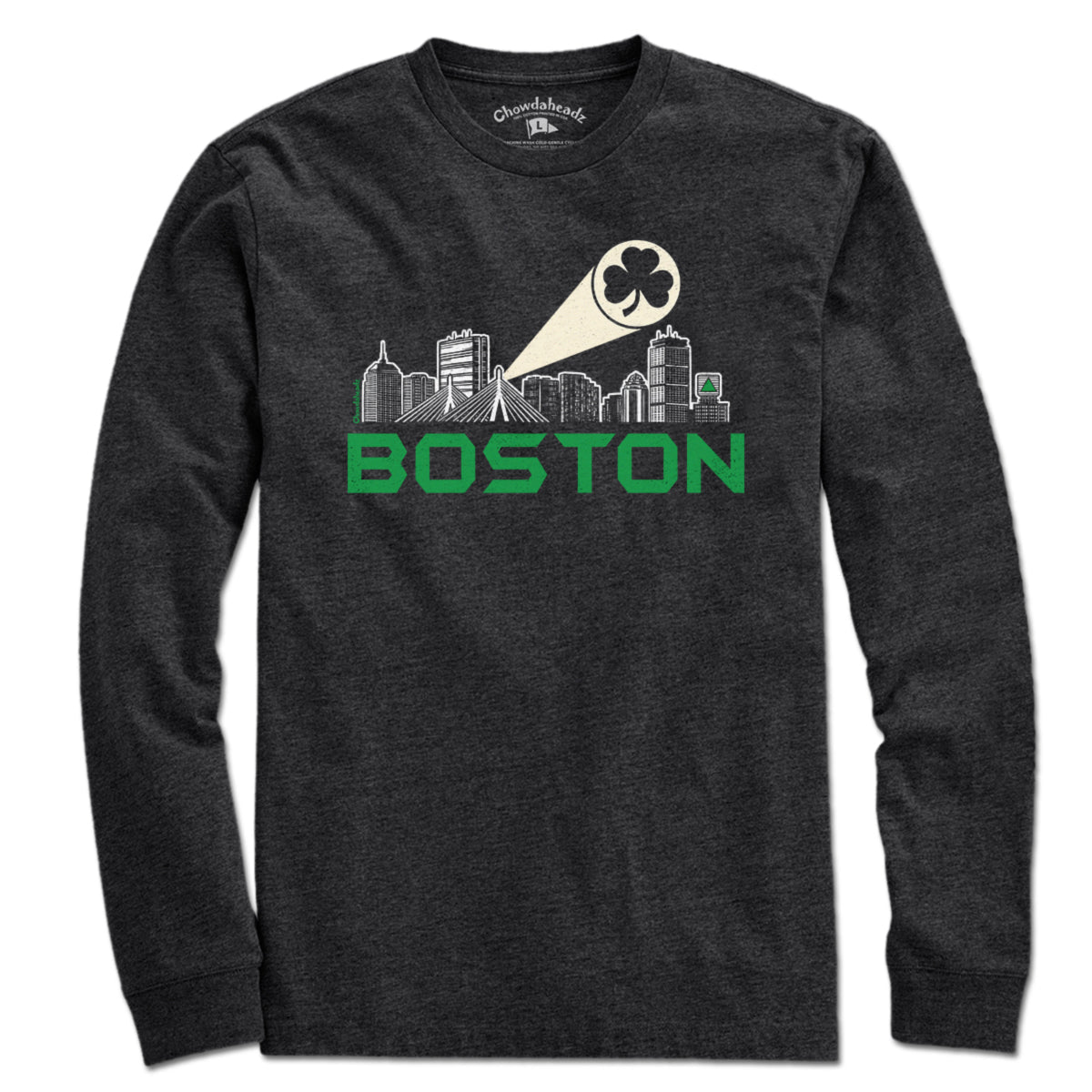 Boston Skyline Shamrock Signal T-Shirt product image 3