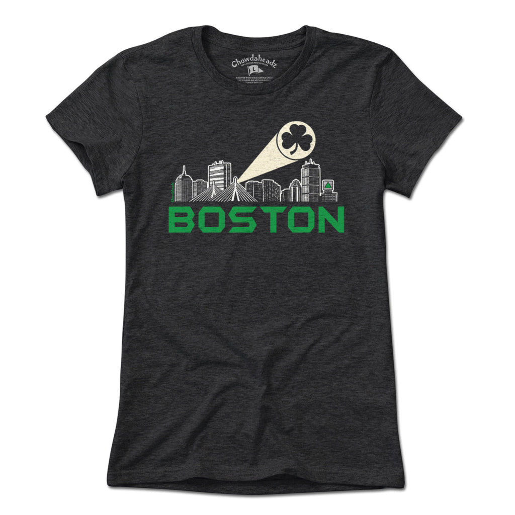 Boston Skyline Shamrock Signal T-Shirt product image 4