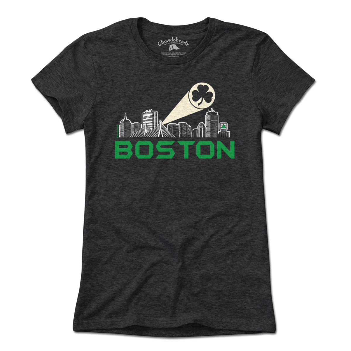 Boston Skyline Shamrock Signal T-Shirt product image 4