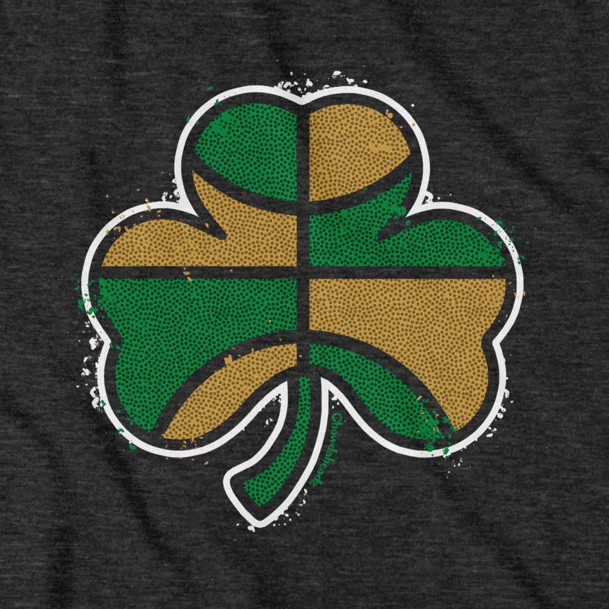 Green And Gold Basketball Shamrock T-Shirt product image 2