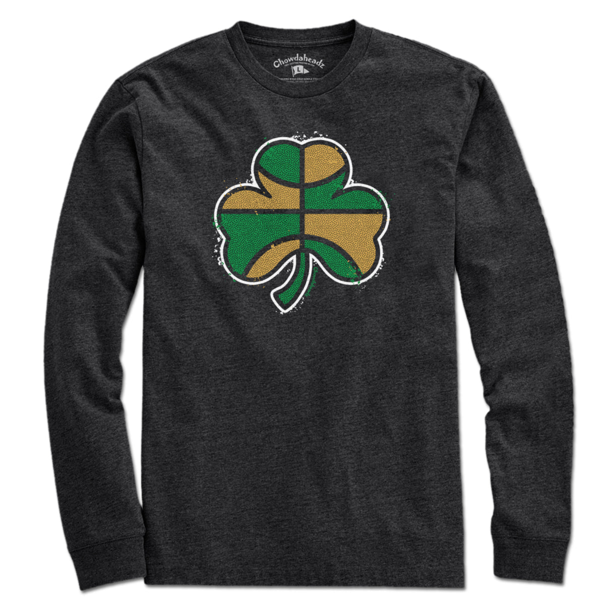 Green And Gold Basketball Shamrock T-Shirt product image 3