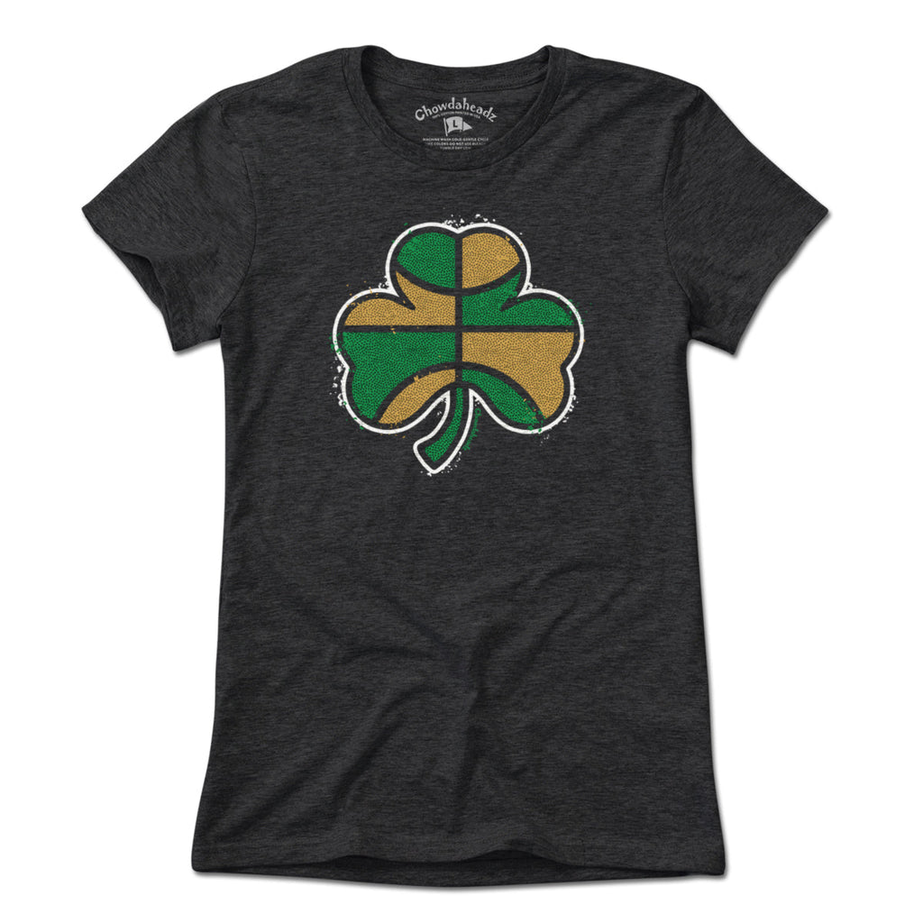 Green And Gold Basketball Shamrock T-Shirt product image 4