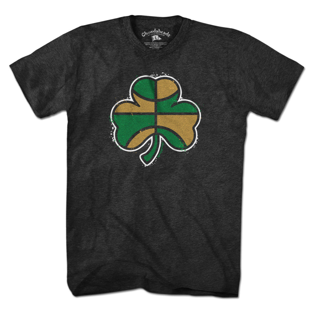 Green And Gold Basketball Shamrock T-Shirt product image 1