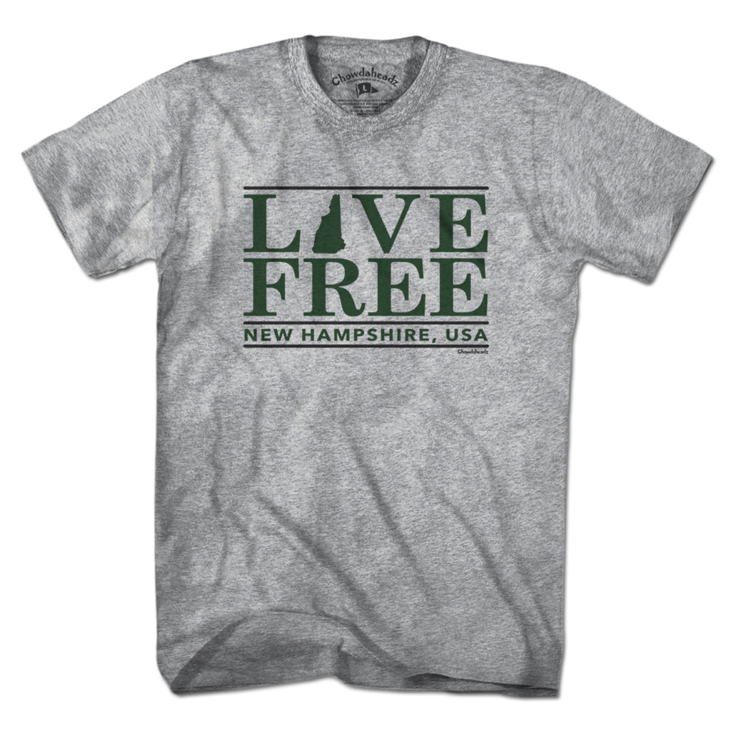 Live Free New Hampshire Bar T-Shirt product image 1