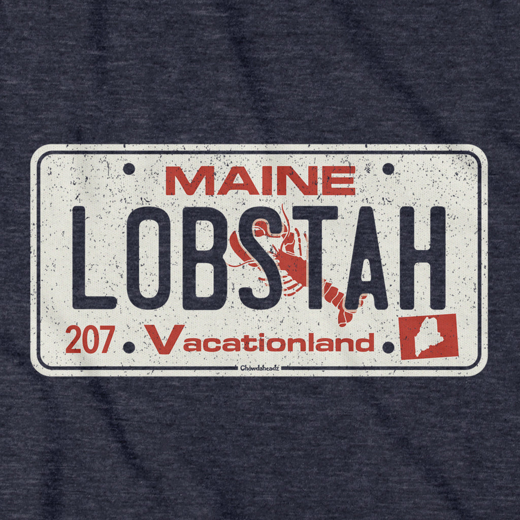 Maine Lobstah License Plate T-Shirt product image 2