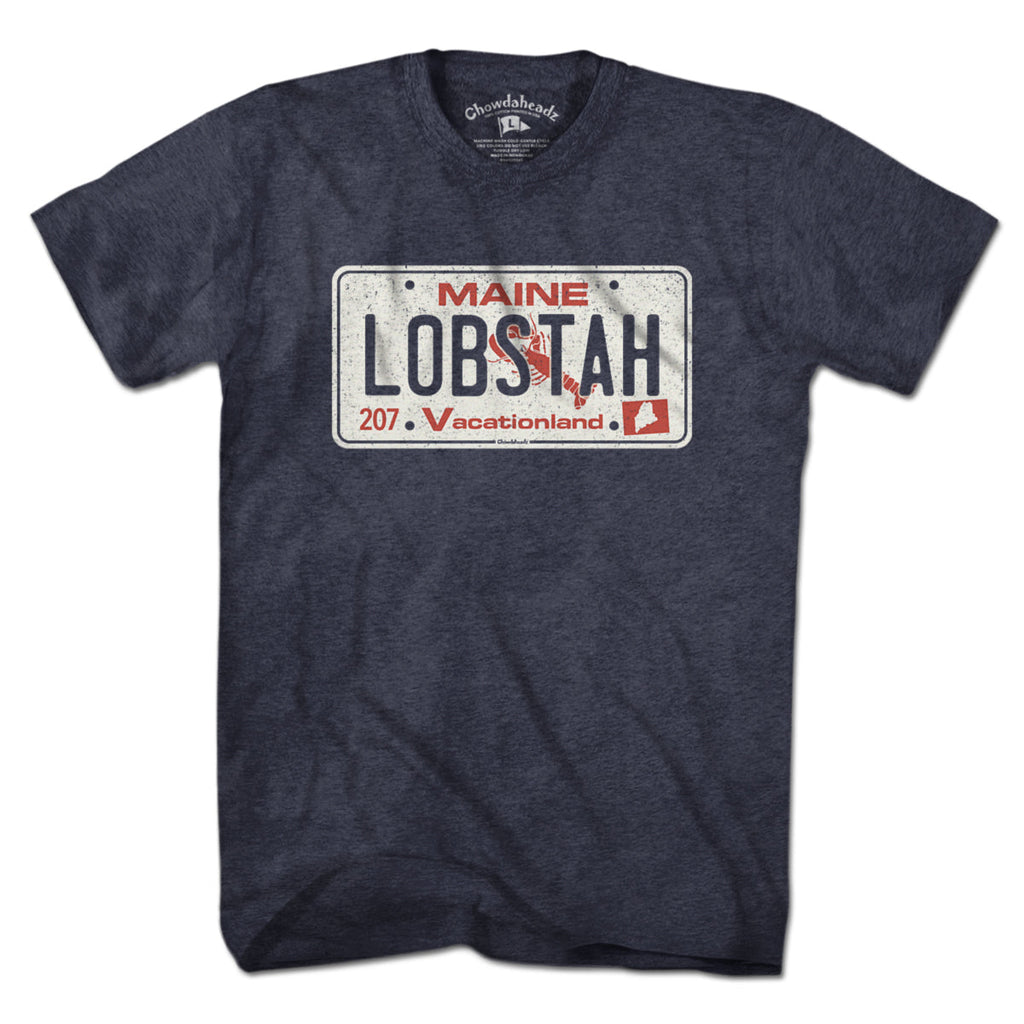 Maine Lobstah License Plate T-Shirt product image 1