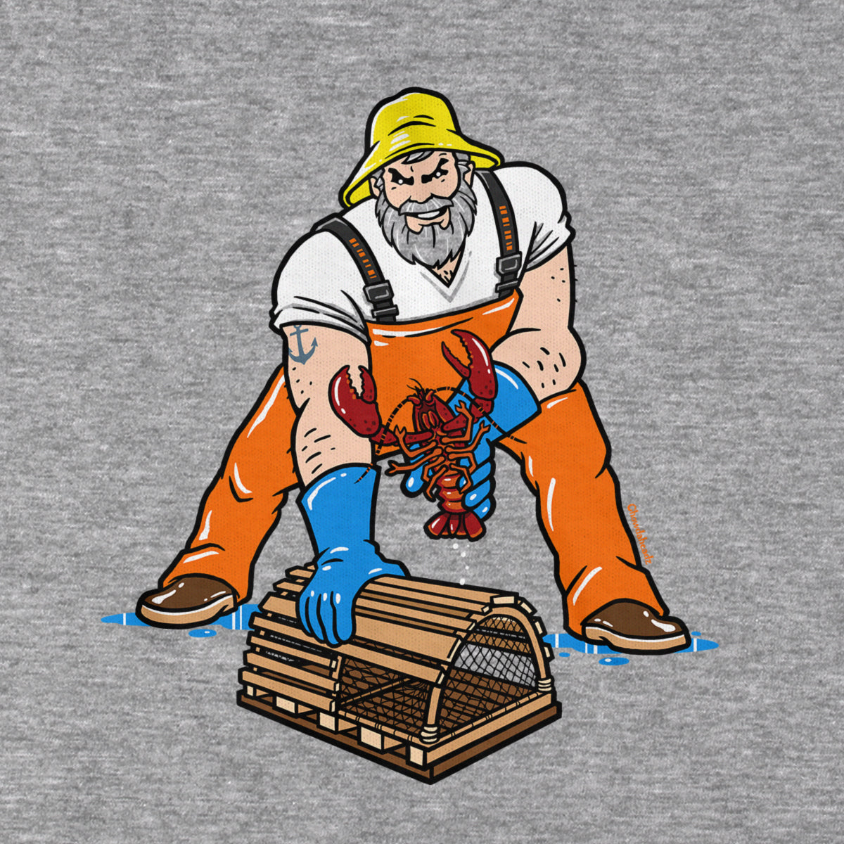 Three Point Stance Lobsterman T-Shirt product image 2