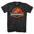 Saugusaurus Orange Dinosaur Logo T-Shirt product image 1
