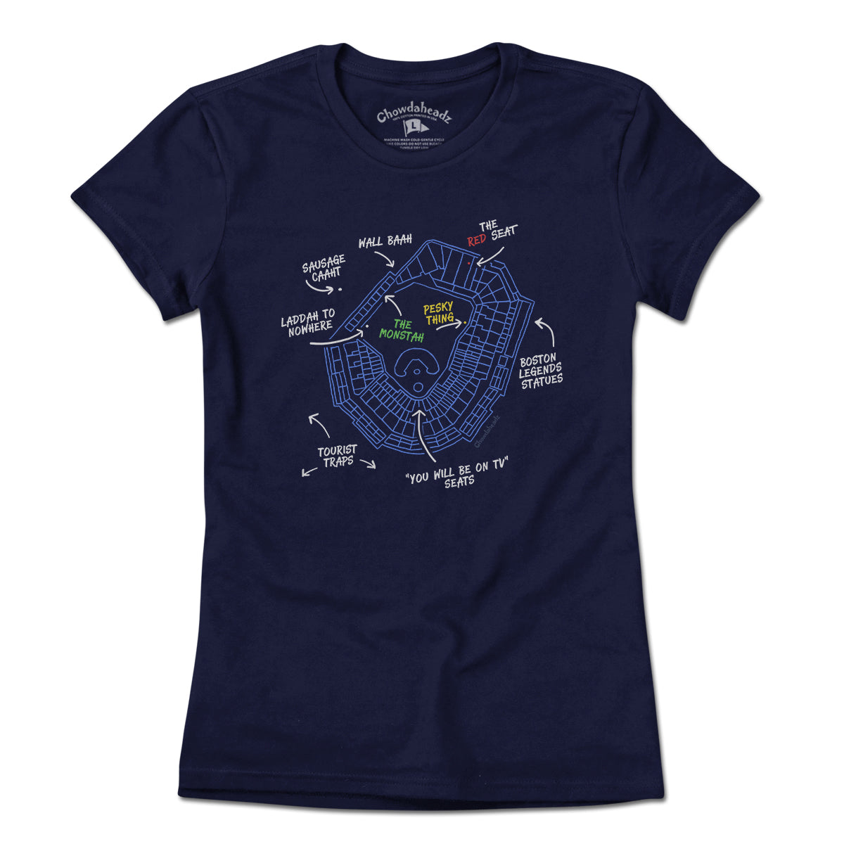 Boston's Ballpaahk Map T-Shirt product image 4