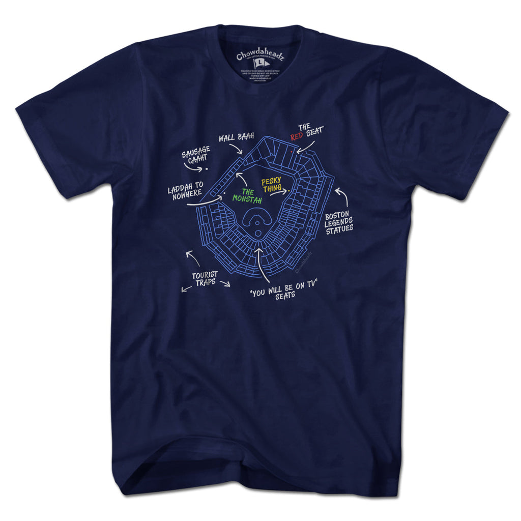 Boston's Ballpaahk Map T-Shirt product image 1