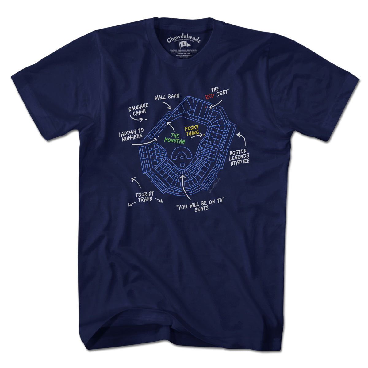 Boston's Ballpaahk Map T-Shirt product image 1