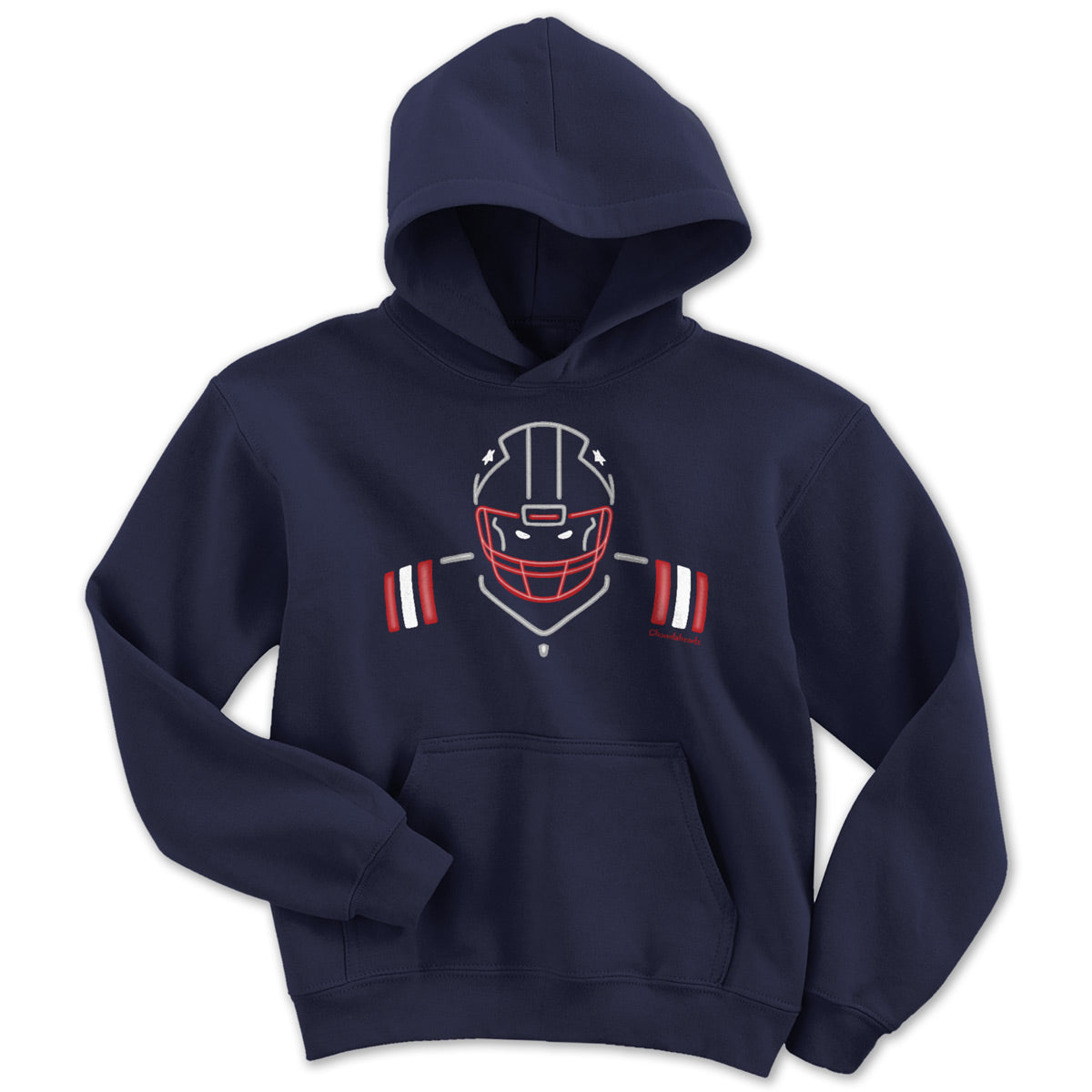 Neon New England Football Youth Hoodie product image 1