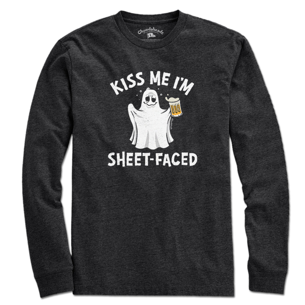 Kiss Me I'm Sheet-Faced Ghost T-Shirt product image 3