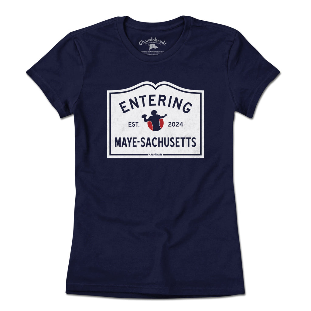 Entering Maye-sachusetts Sign T-Shirt product image 4