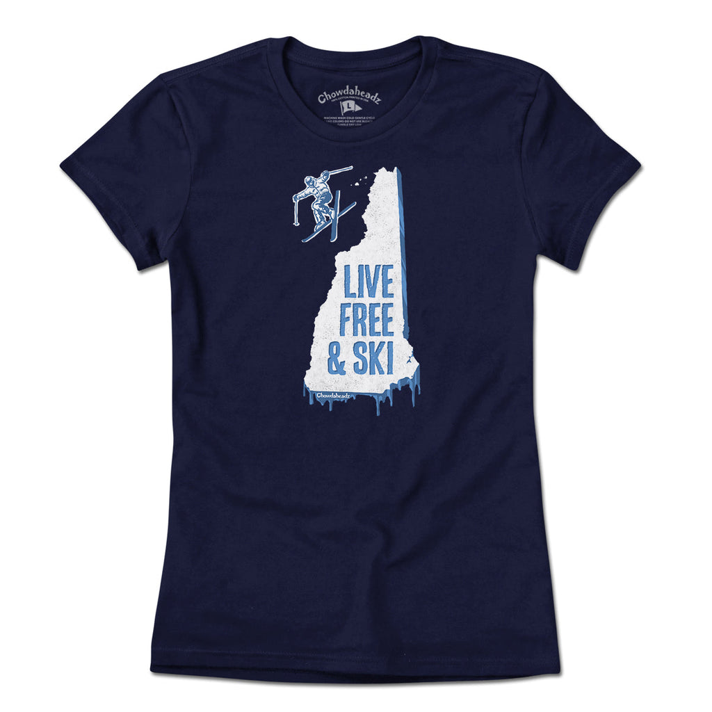 New Hampshire Live Free And Ski T-Shirt product image 4