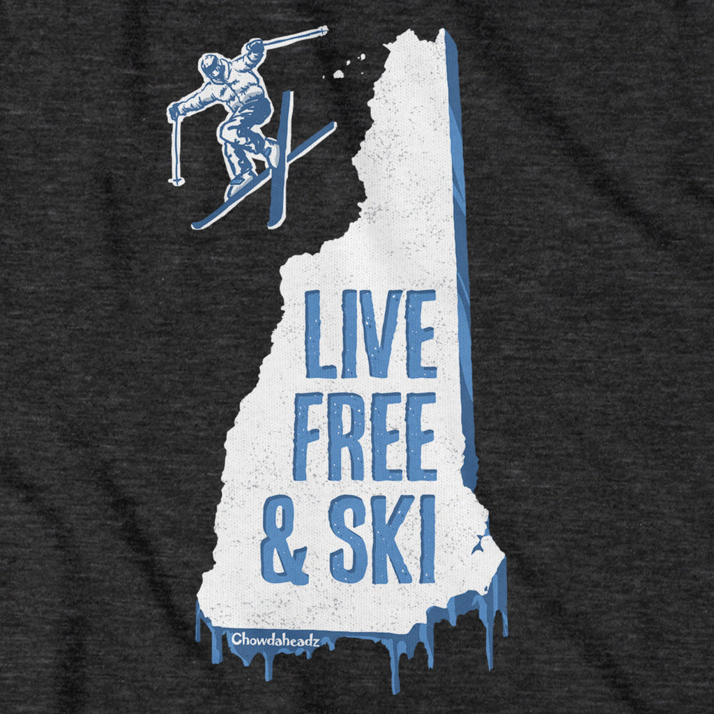 New Hampshire Live Free And Ski T-Shirt product image 6