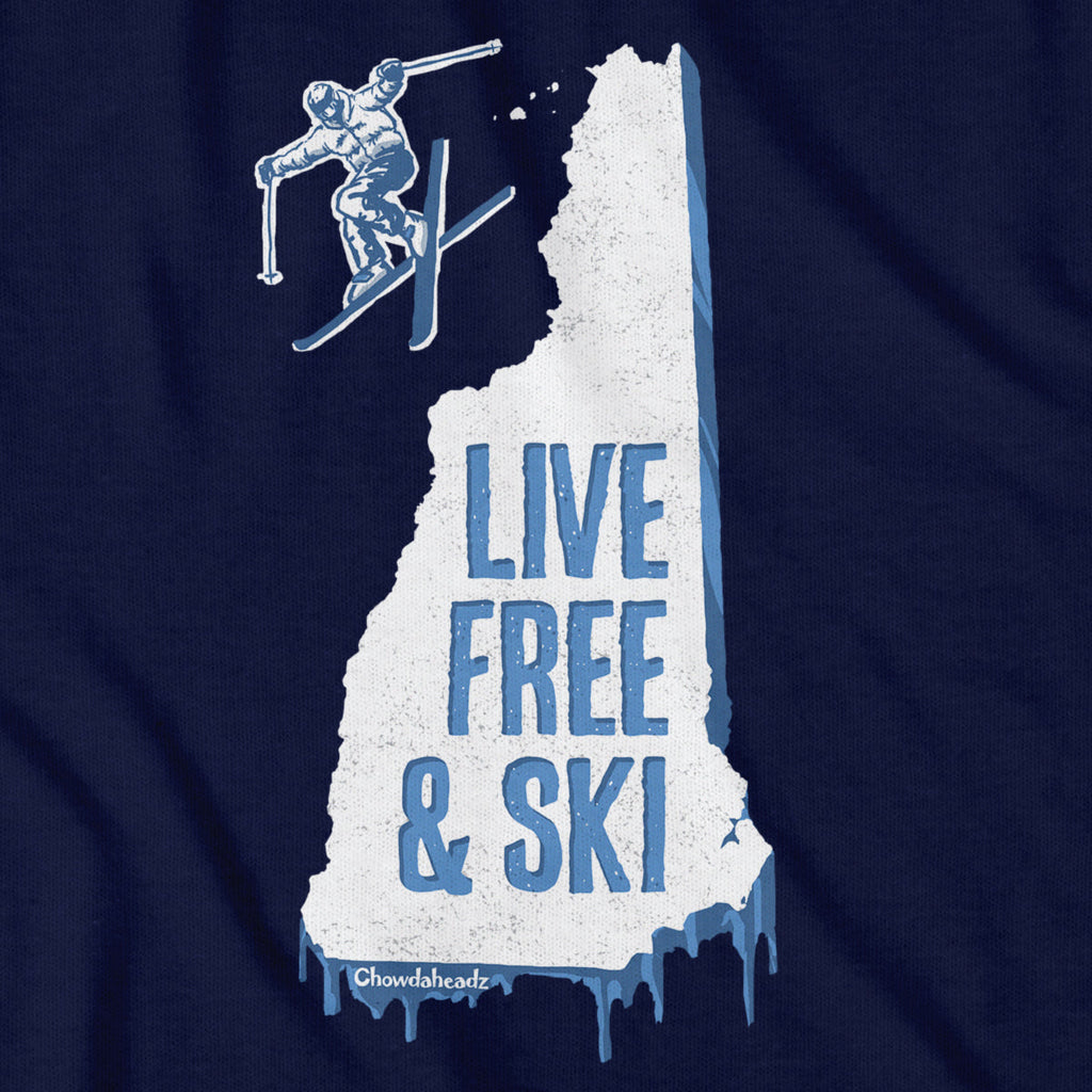 New Hampshire Live Free And Ski T-Shirt product image 2