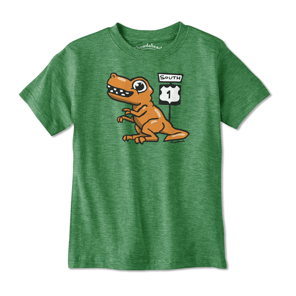 Orange Dino Route 1 Youth T-Shirt product image 1