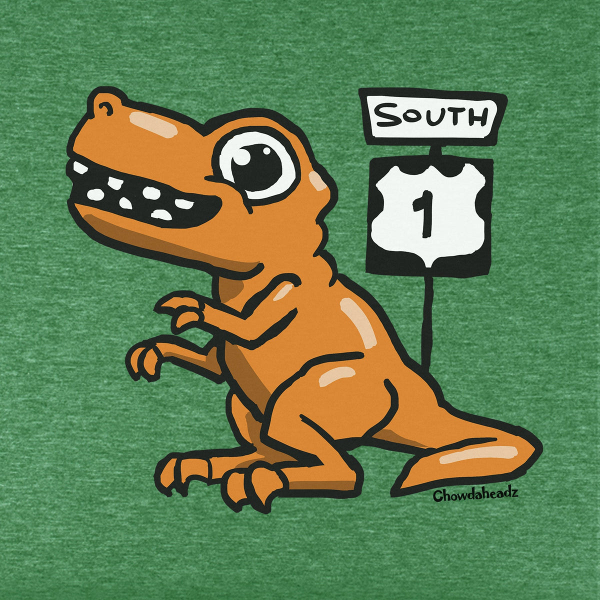 Orange Dino Route 1 Youth T-Shirt product image 2