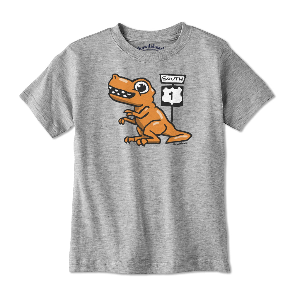 Orange Dino Route 1 Youth T-Shirt product image 3