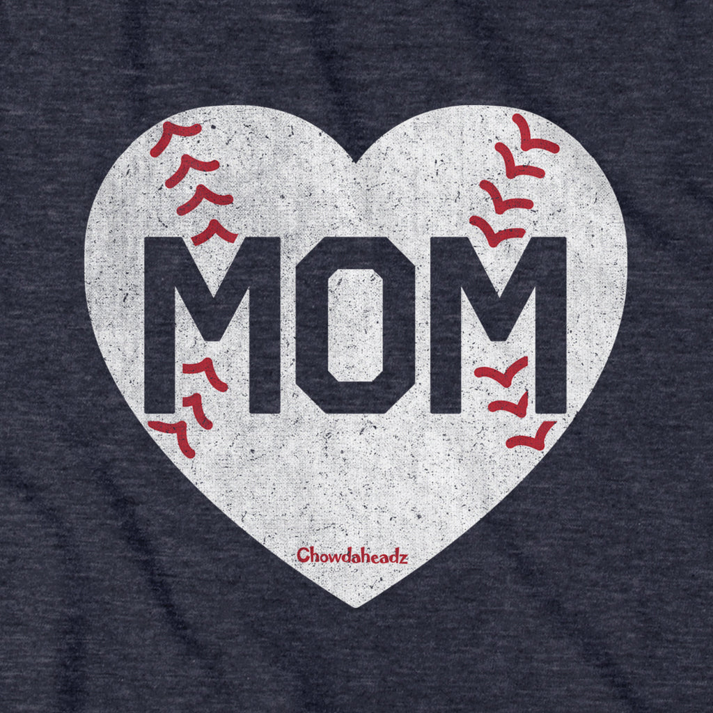 MOM Baseball Heart T-Shirt product image 4