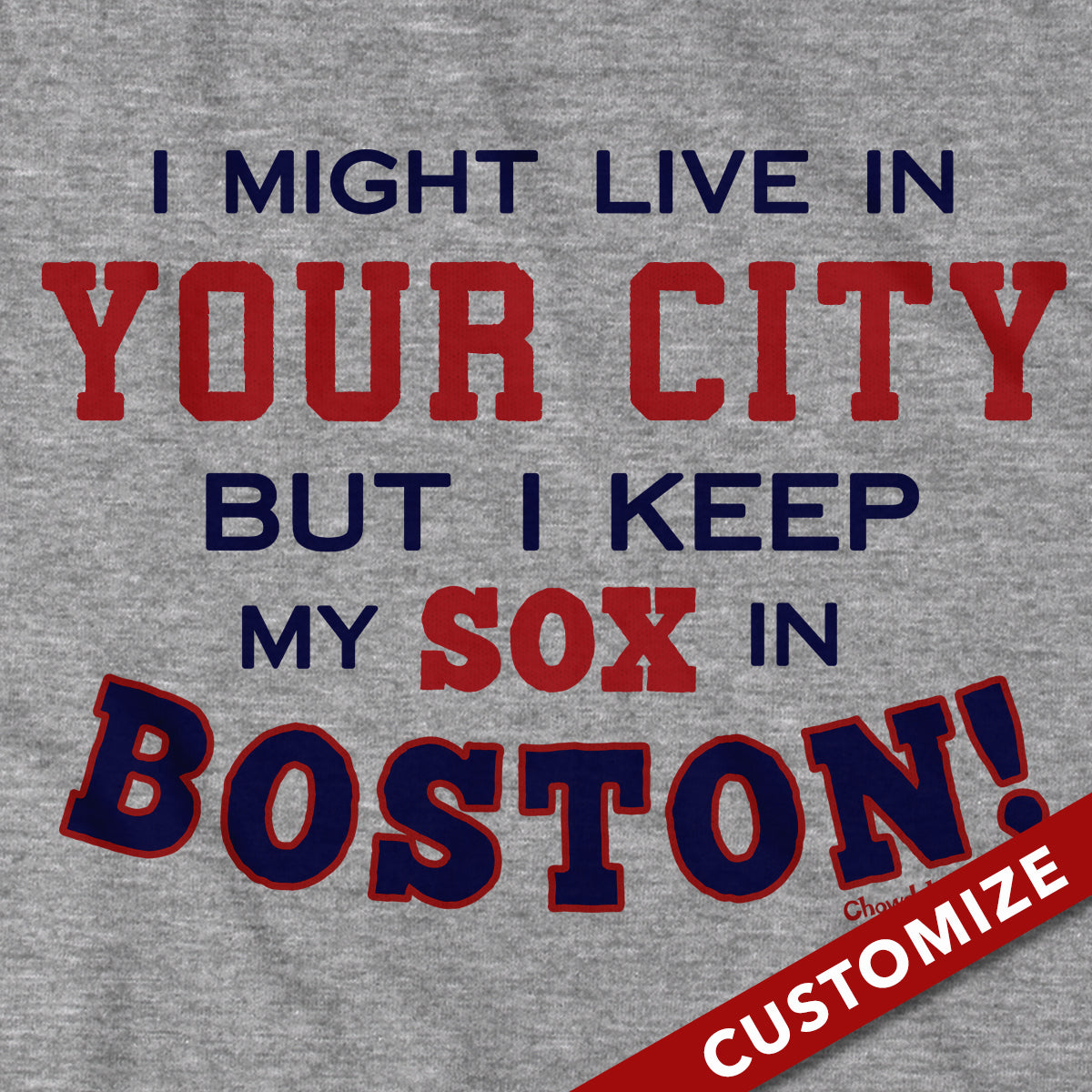 I Might Live In (FILL IN) But I Keep My Sox In Boston Hoodie product image 2