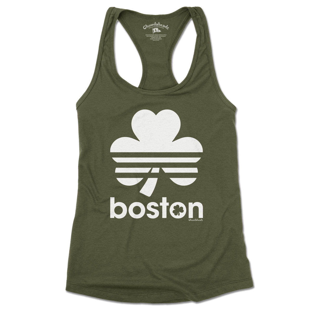 Boston Shamrock Retro Ladies Tank Top
