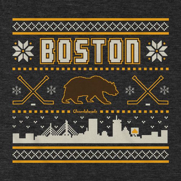 Boston Black & Gold Holiday Sweater T-Shirt product image 2