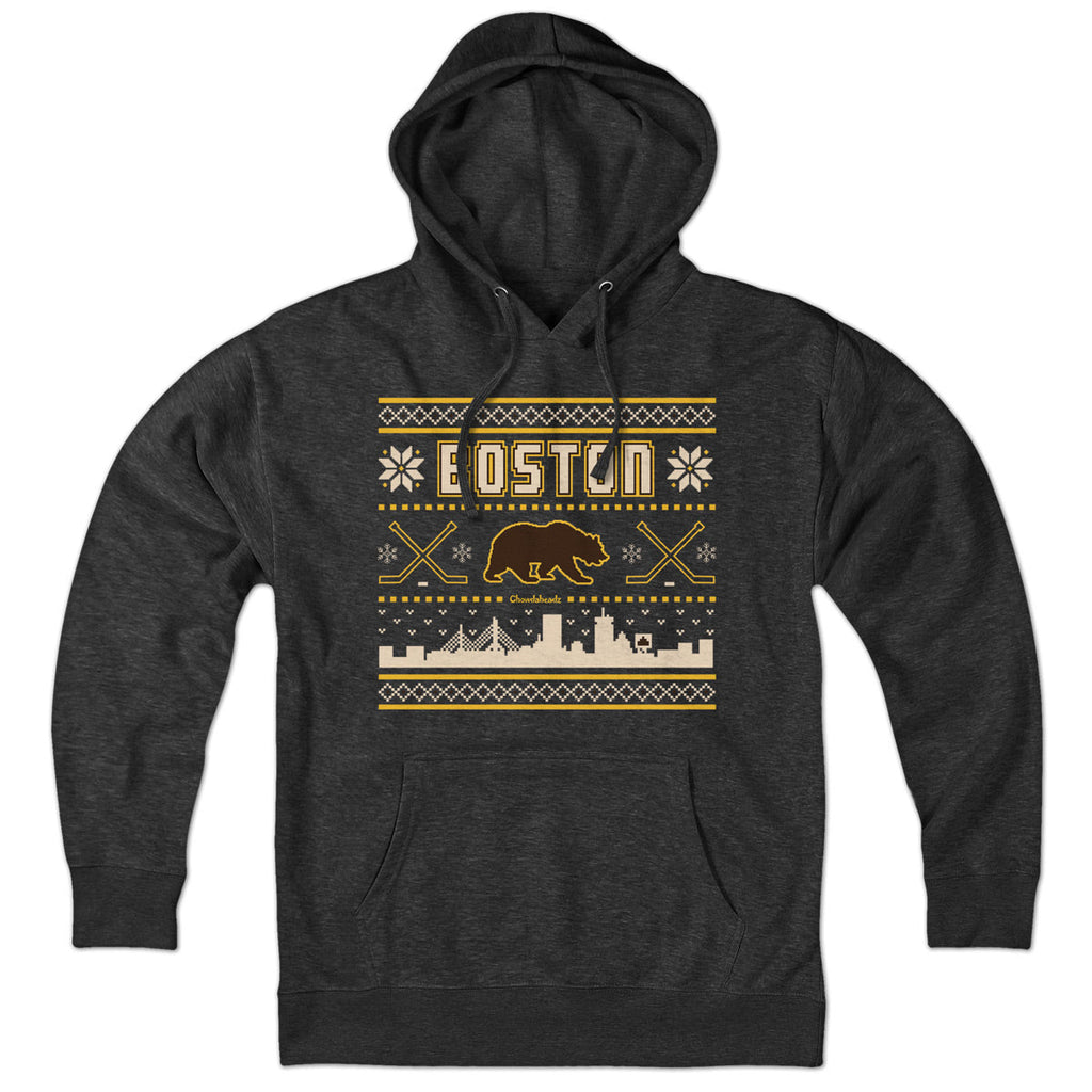 Boston Black & Gold Holiday Sweater Hoodie product image 1