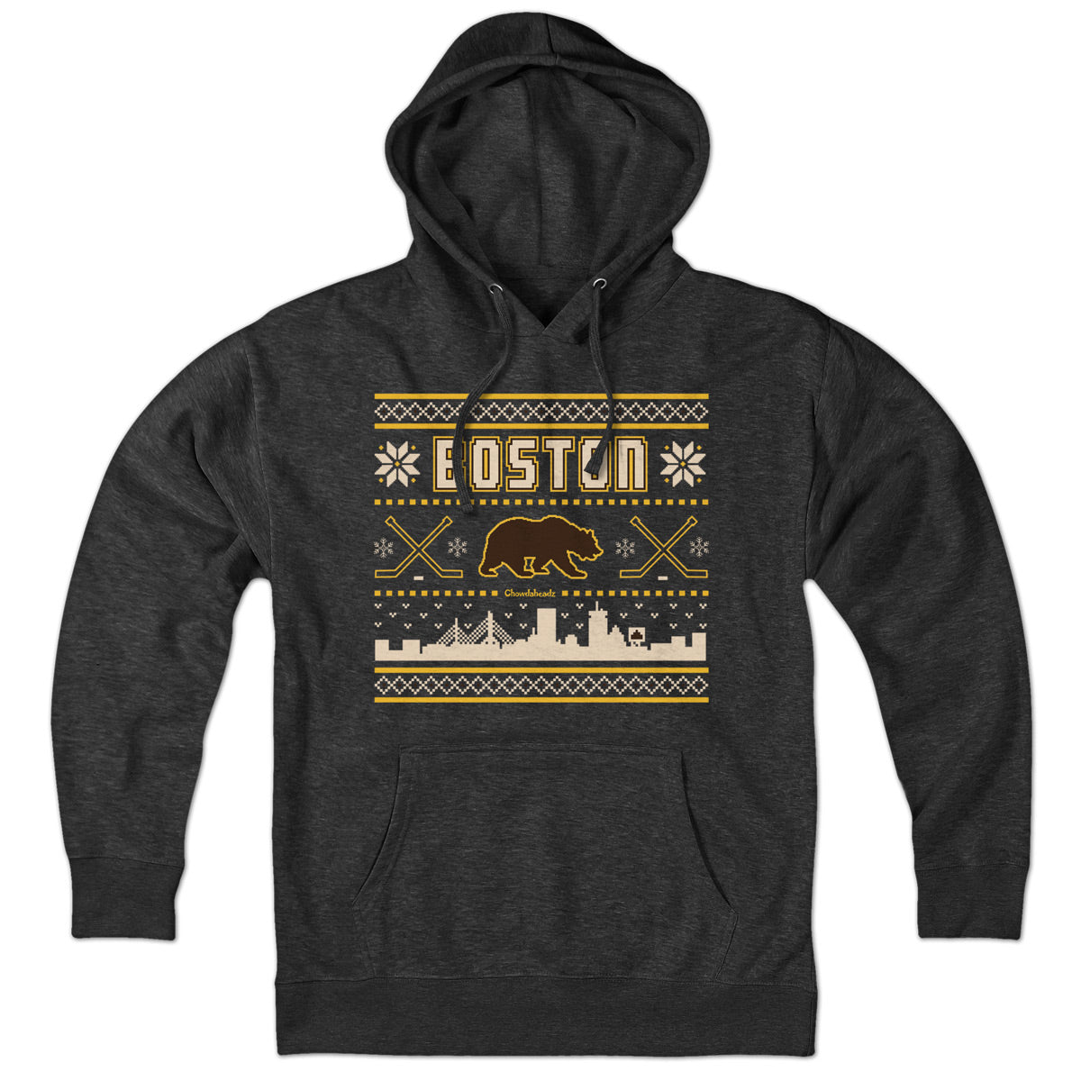 Boston Black & Gold Holiday Sweater Hoodie product image 1