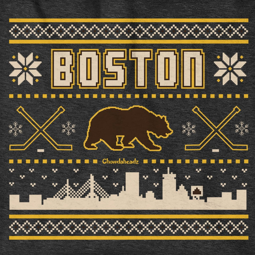 Boston Black & Gold Holiday Sweater Hoodie product image 2
