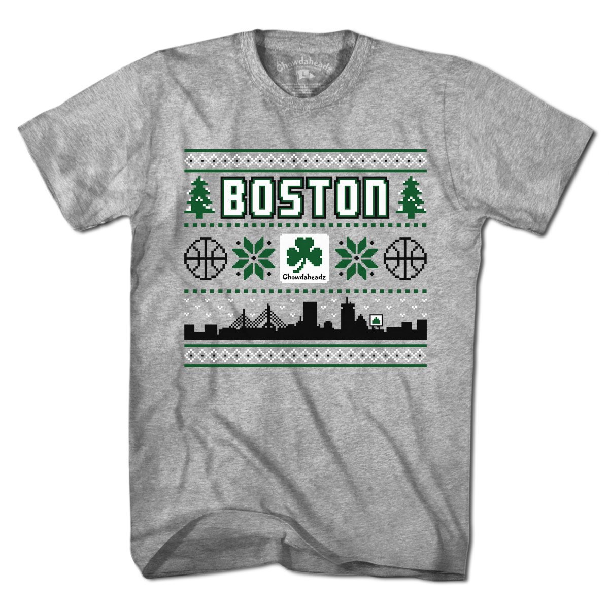 Boston Shamrock Ugly Sweater T-Shirt product image 1