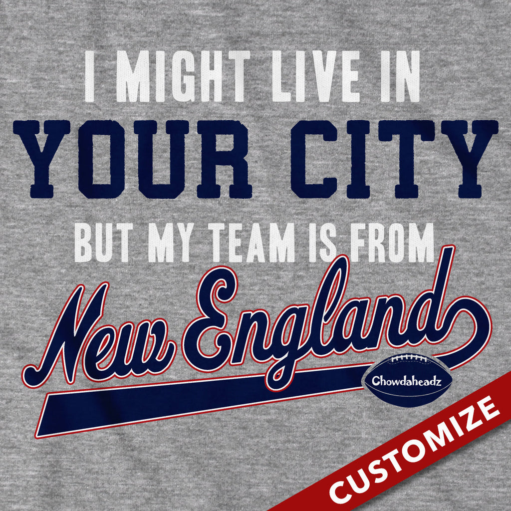 My Football Team Is In New England Custom Hoodie product image 2