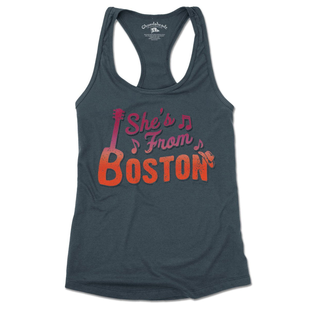 She's From Boston Ladies Tank Top