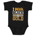 I Drool Black & Gold Infant One Piece