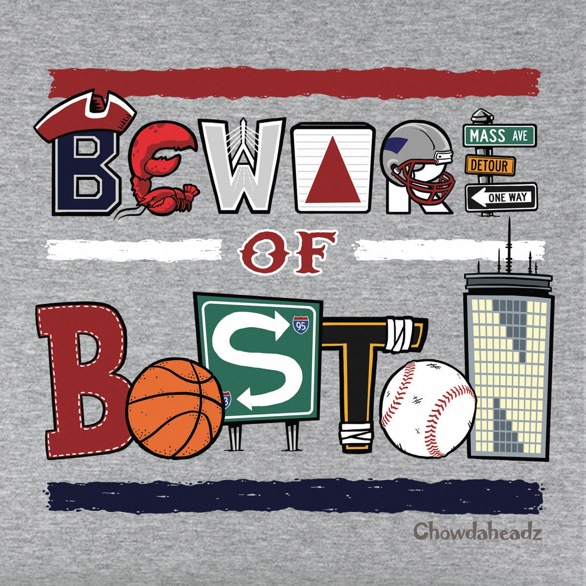 Beware of Boston Icons Youth T-Shirt product image 2