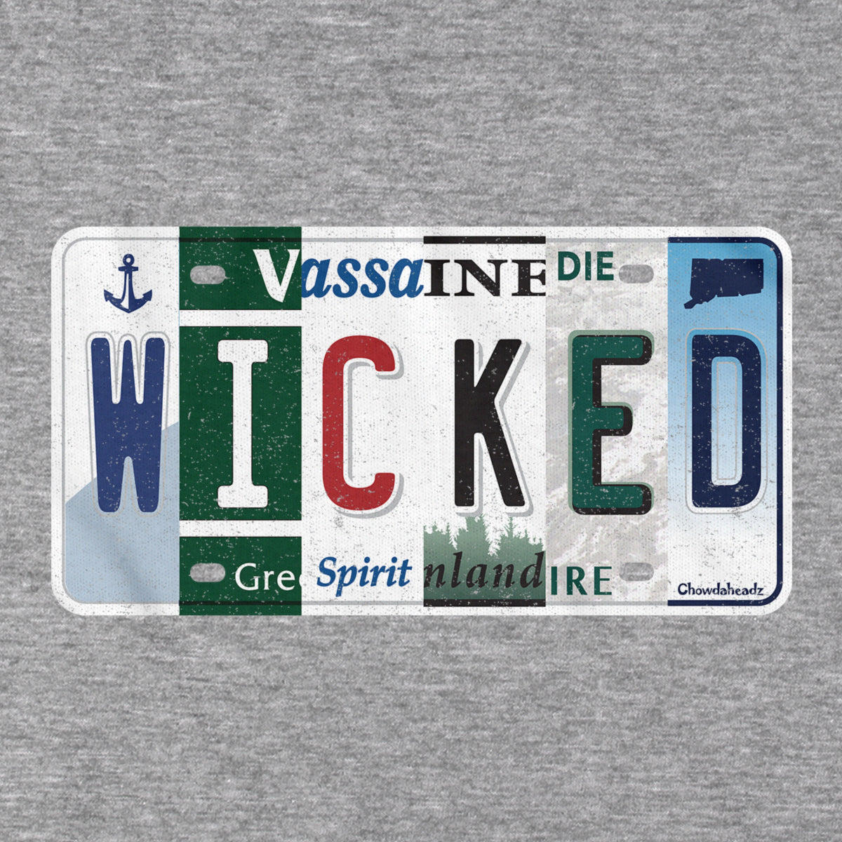 Wicked New England License Plate T-Shirt product image 9