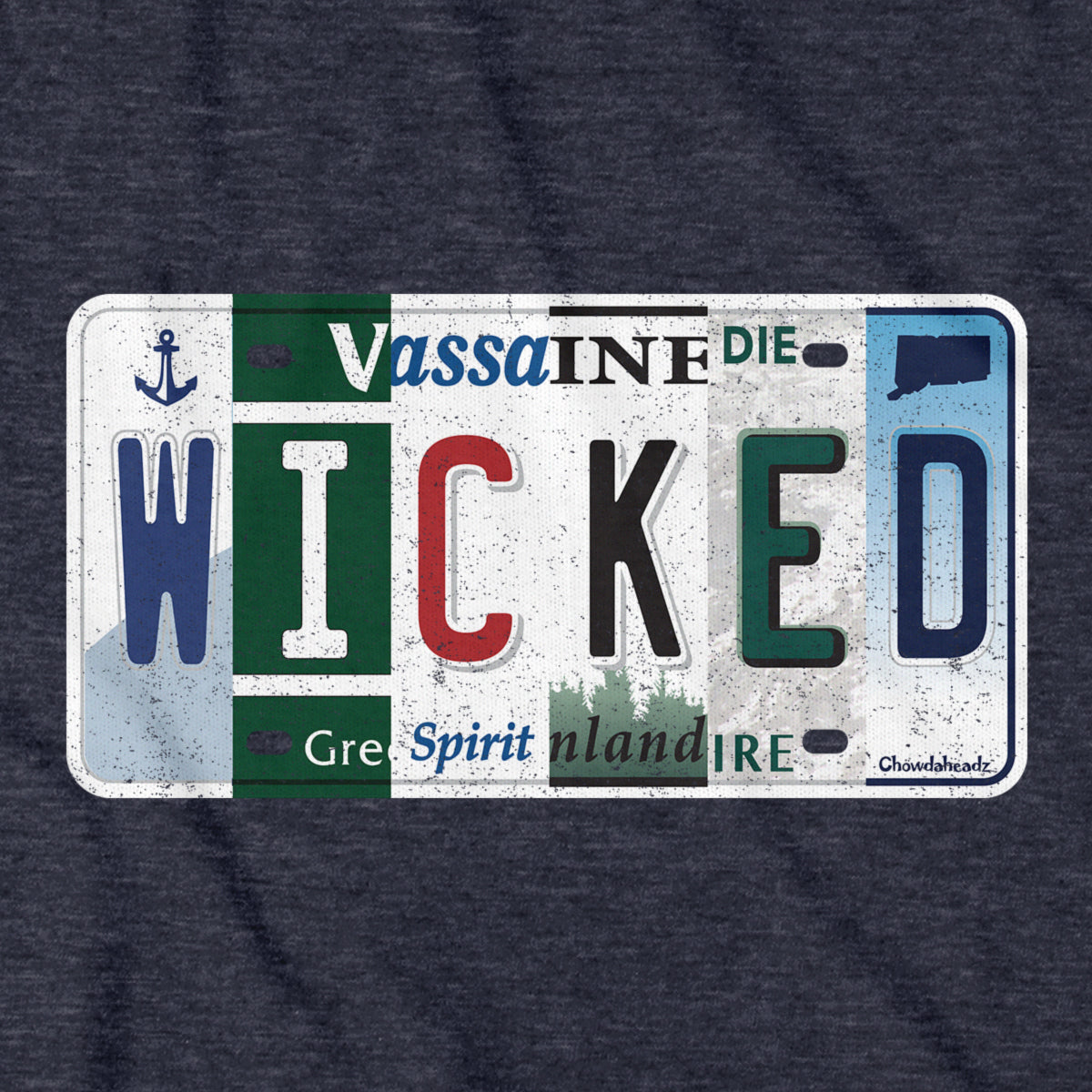 Wicked New England License Plate T-Shirt product image 6